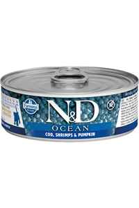 N&D - ND Ocean Tahılsız Ton Balığı ve Karidesli Yetişkin Kedi Konservesi 80gr