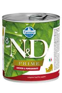 N&D - ND Prime Tahılsız Tavuk ve Narlı Yavru Köpek Konservesi 285gr