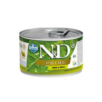 N&D - ND Prime Tahılsız Yaban Domuzu ve Elmalı Yetişkin Köpek Konservesi 140gr