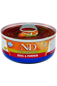 N&D - ND Pumpkin Tahılsız Bıldırcın Eti ve Balkabaklı Yetişkin Kedi Konservesi 70gr