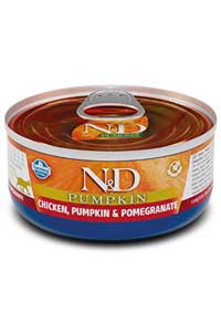 N&D - ND Pumpkin Tahılsız Tavuk Balkabağı ve Narlı Yetişkin Kedi Konservesi 70gr