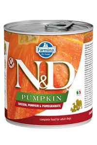 N&D - ND Pumpkin Tahılsız Tavuk Balkabağı ve Narlı Yetişkin Köpek Konservesi 285gr