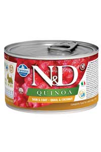 N&D - ND Quinoa Skin&Coat Bıldırcın ve Hindistan Cevizli Köpek Konserve Maması 140gr