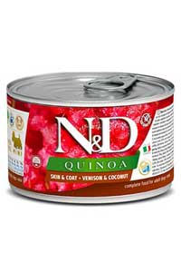 N&D - ND Quinoa Skin&Coat Geyik ve Hindistan Cevizli Köpek Konservesi 140 gr