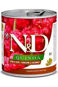 N&D - ND Quinoa Skin&Coat Geyik ve Hindistan Cevizli Köpek Konservesi 285 gr