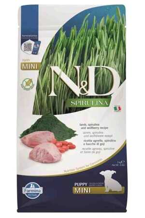N&D - N&D Spirulina Kuzulu Küçük Irk Tahılsız Yavru Köpek Maması 2kg