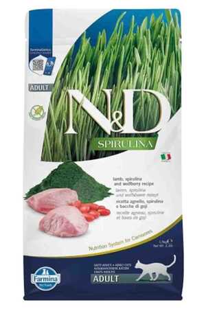 N&D - N&D Spirulina Kuzulu Tahılsız Yetişkin Kedi Maması 1,5kg