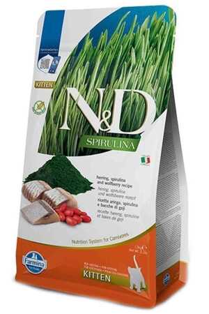 N&D - N&D Spirulina Ringa Balıklı Tahılsız Yavru Kedi Maması 1,5kg
