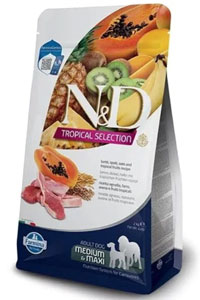 N&D - ND Tropical Selection Kuzu Etli ve Tropikal Meyveli Orta ve Büyük Irk Yetişkin Köpek Maması 2kg