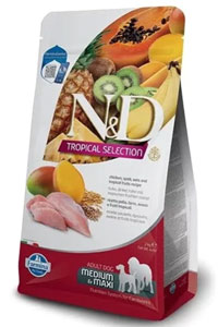 N&D - ND Tropical Selection Tavuklu ve Tropikal Meyveli Orta ve Büyük Irk Yetişkin Köpek Maması 2kg