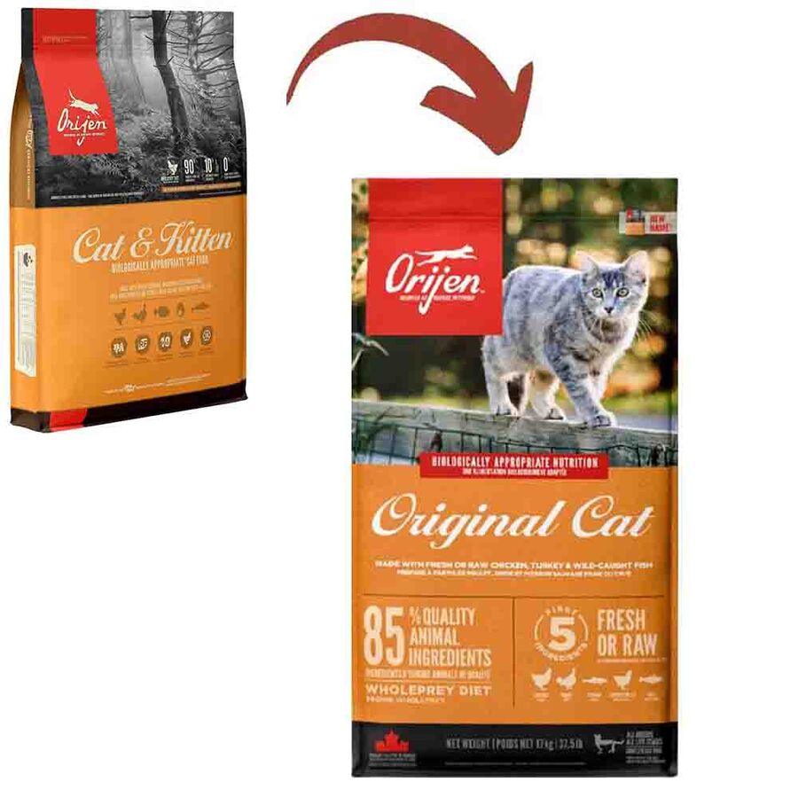Orijen Cat & Kitten Tahılsız Yavru ve Yetişkin Kedi Maması 17kg
