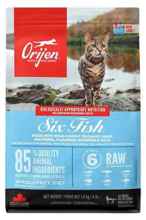 ORIJEN - Orijen Six Fish Tahılsız Balıklı Yetişkin Kedi Maması 1,8kg