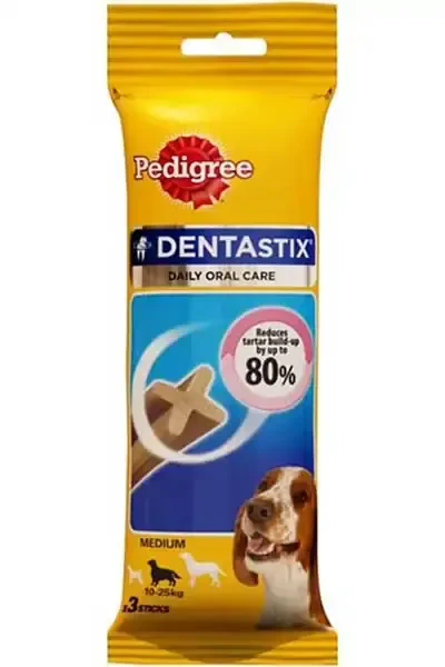 PEDIGREE - Pedigree Dentastix Orta Irk Köpek Ödül Maması 77gr PEDIGREE - Pedigree Dentastix Orta Irk Köpek Ödül Maması 77gr