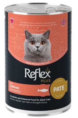 REFLEX - Peflex Plus Pate İçinde Et Parçacıklı Somonlu Yetişkin Kedi Konservesi 395gr