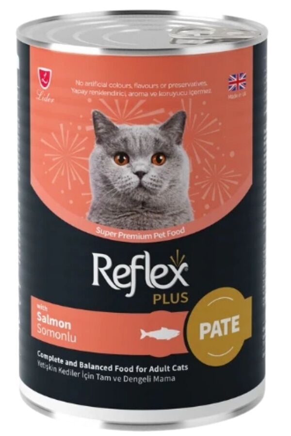 Peflex Plus Pate İçinde Et Parçacıklı Somonlu Yetişkin Kedi Konservesi 395gr