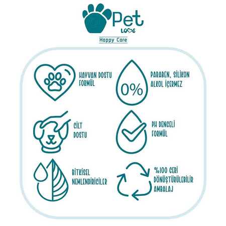 Pet Love Kurabiye ve Vanilya Kokulu Köpük Şampuan 225ml - Thumbnail (1)