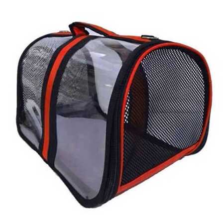 PET PRETTY - Pet Pretty Şeffaf Kedi ve Köpek Taşıma Çantası Kırmızı 28x44x28cm PET PRETTY - Pet Pretty Şeffaf Kedi ve Köpek Taşıma Çantası Kırmızı 28x44x28cm