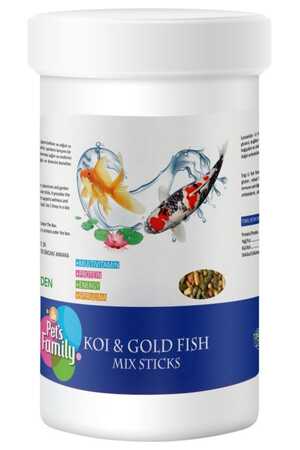 PETS FAMİLY - Pets Family Koi ve Gold Fish Mix Sticks 1l/100g