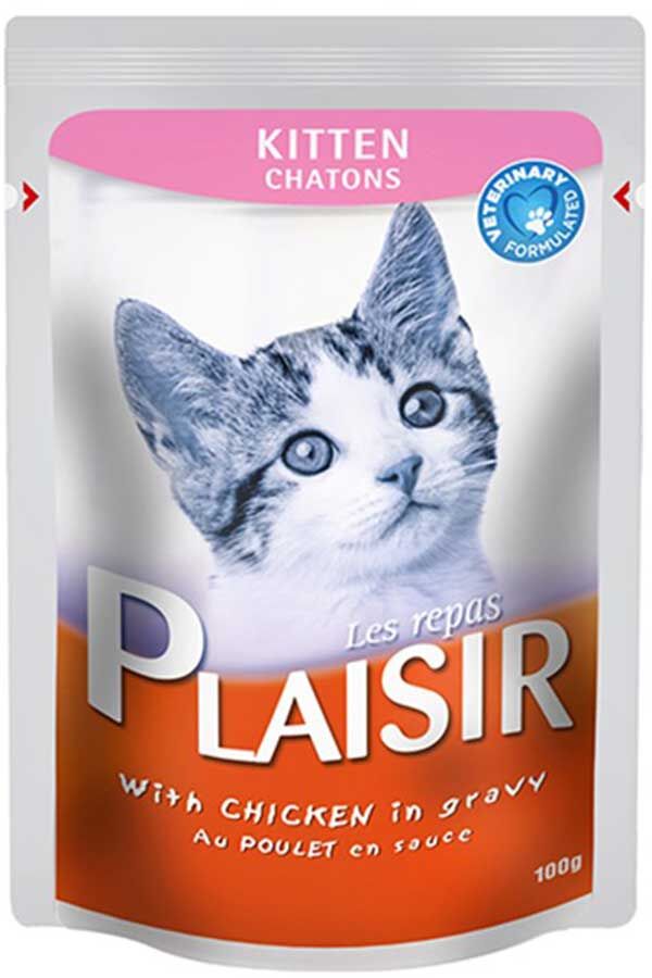 Plaisir Kitten Tavuklu Pouch Yavru Kedi Konservesi 100gr