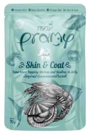 PRAMY - Pramy Jöle İçinde Karidesli Deniz Taraklı ve Ton Balıklı Yetişkin Kedi Maması 70gr