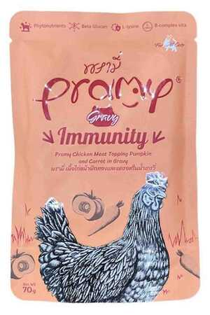 PRAMY - Pramy Sos İçinde Tavuklu Bal Kabaklı ve Havuçlu Yetişkin Kedi Konservesi 70gr