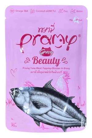 PRAMY - Pramy Sos İçinde Ton Balıklı ve Tavuklu Yetişkin Kedi Konservesi 70gr
