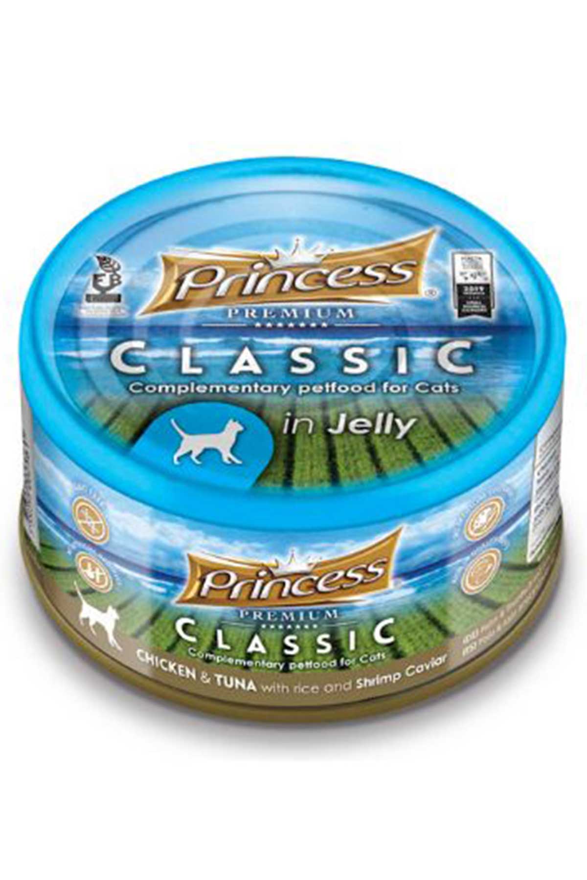Princess Classic Tavuklu Ton Balıklı Karides Havyarlı ve Pirinçli Yetişkin Kedi Konservesi 170gr Princess Classic Tavuklu Ton Balıklı Karides Havyarlı ve Pirinçli Yetişkin Kedi Konservesi 170gr