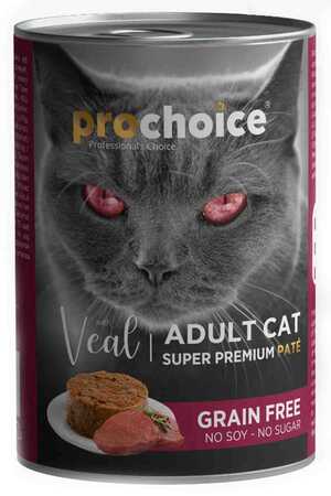 ProChoice Dana Etli Tahılsız Ezme Yetişkin Kedi Konservesi 400gr - Thumbnail