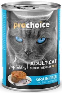 PRO CHOICE - ProChoice Fish Vegetable Balık ve Sebzeli Tahılsız Kedi Konservesi 400gr PRO CHOICE - ProChoice Fish Vegetable Balık ve Sebzeli Tahılsız Kedi Konservesi 400gr