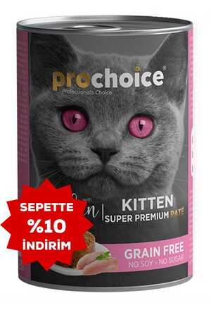 ProChoice Kitten Tahılsız Tavuklu Yavru Kedi Konservesi 400gr - Thumbnail