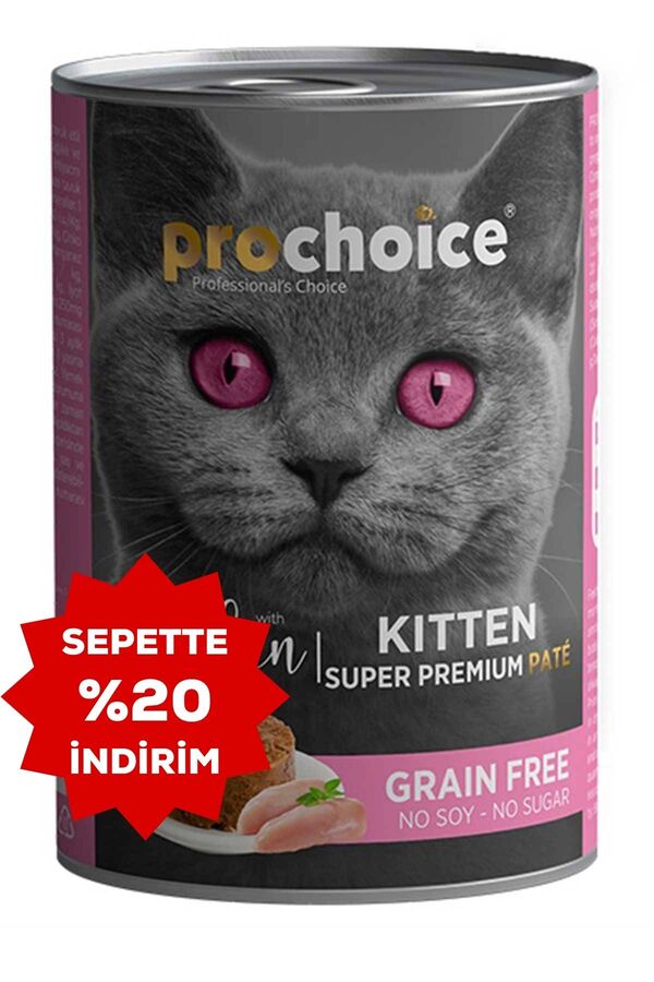 ProChoice Kitten Tahılsız Tavuklu Yavru Kedi Konservesi 400gr