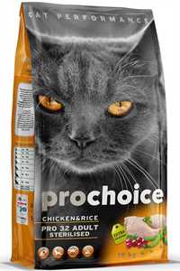 ProChoice Pro 32 Tavuk ve Pirinçli Kısırlaştırılmış Kedi Maması 15kg - Thumbnail