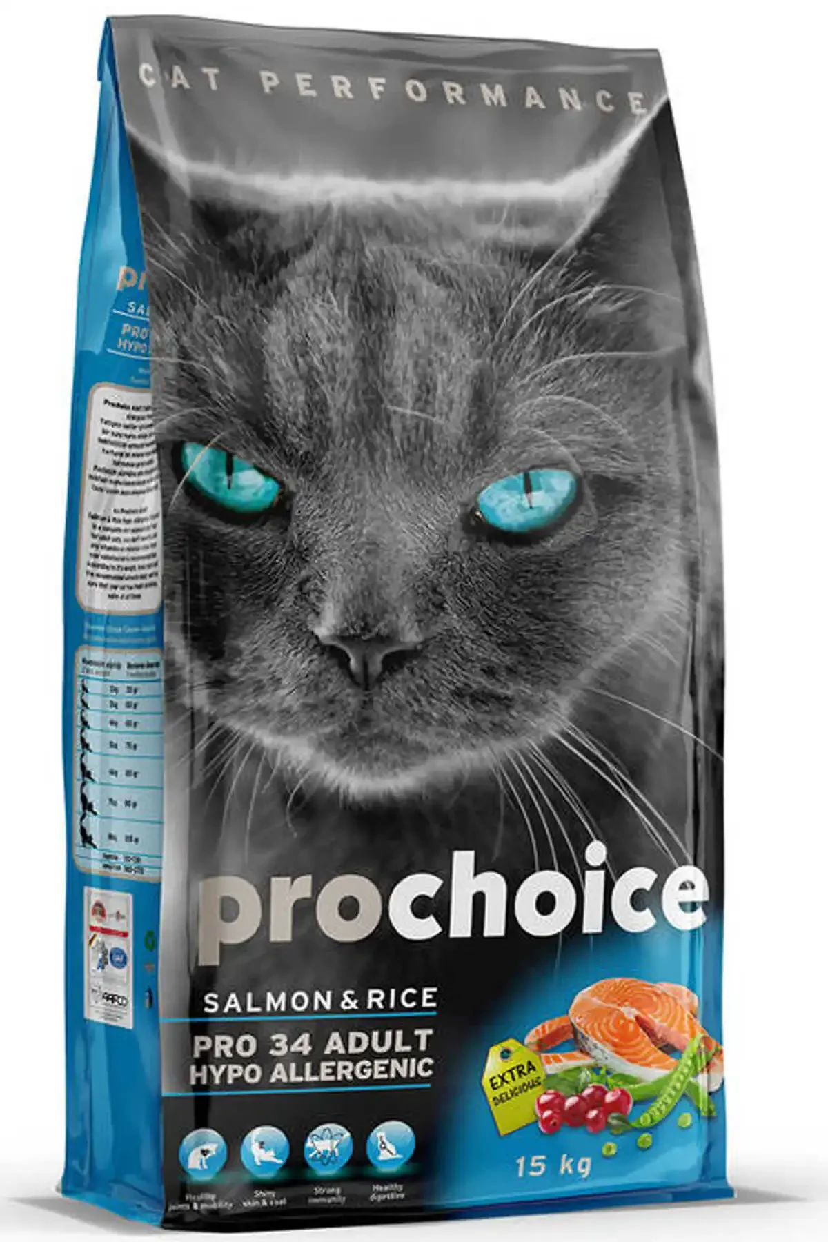 ProChoice Pro 34 Somon ve Pirinçli Yetişkin Kedi Maması 15kg - Thumbnail
