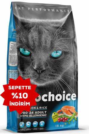 ProChoice Pro 34 Somon ve Pirinçli Yetişkin Kedi Maması 15kg