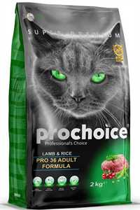 ProChoice Pro 36 Kuzu Eti ve Pirinçli Yetişkin Kedi Maması 2kg - Thumbnail
