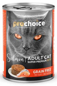 PRO CHOICE - ProChoice Salmon Somon Etli Tahılsız Kedi Konservesi 400gr PRO CHOICE - ProChoice Salmon Somon Etli Tahılsız Kedi Konservesi 400gr