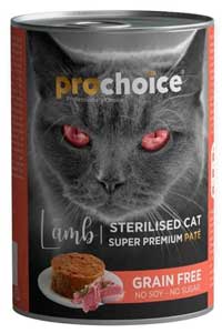 PRO CHOICE - ProChoice Sterilised Kuzulu Kısırlaştırılmış Kedi Konservesi 400gr PRO CHOICE - ProChoice Sterilised Kuzulu Kısırlaştırılmış Kedi Konservesi 400gr