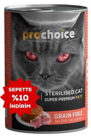 ProChoice Sterilised Kuzulu Kısırlaştırılmış Kedi Konservesi 400gr - Thumbnail