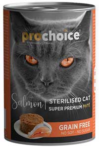 PRO CHOICE - ProChoice Sterilised Somonlu Kısırlaştırılmış Kedi Konservesi 400gr PRO CHOICE - ProChoice Sterilised Somonlu Kısırlaştırılmış Kedi Konservesi 400gr