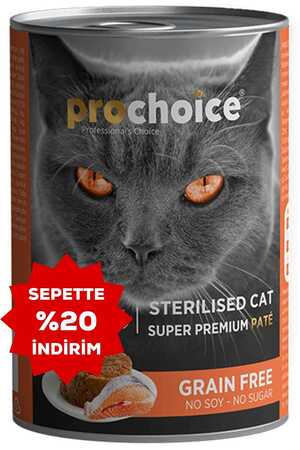 PRO CHOICE - ProChoice Sterilised Somonlu Kısırlaştırılmış Kedi Konservesi 400gr