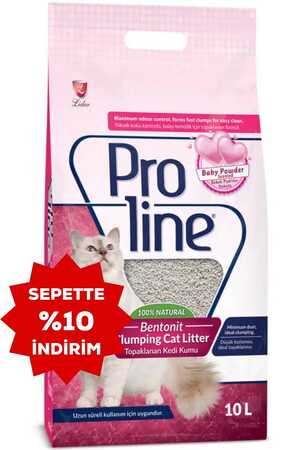 Proline Bentonit Kedi Kumu Bebek Pudrası Kokulu 10lt