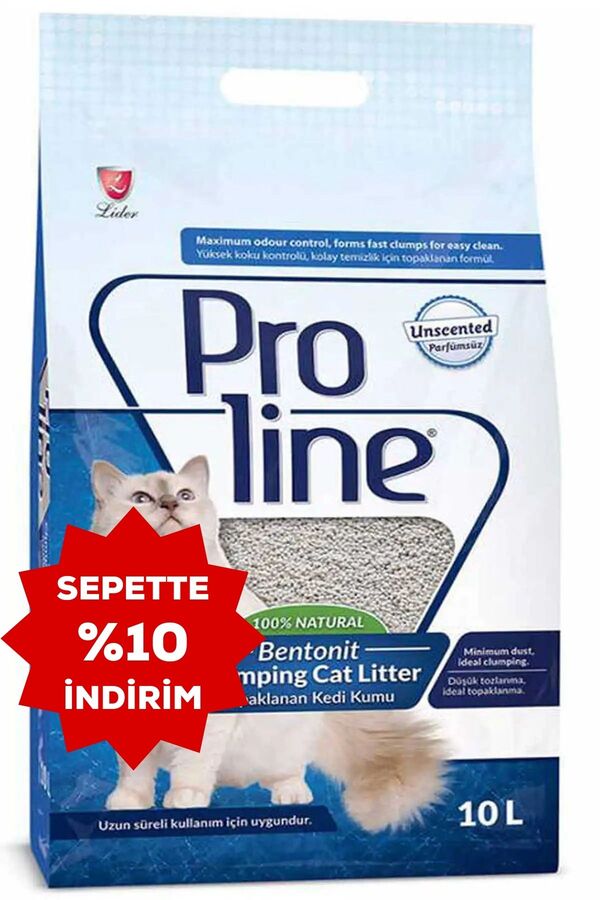 Proline Bentonit Kedi Kumu Parfümsüz 10lt