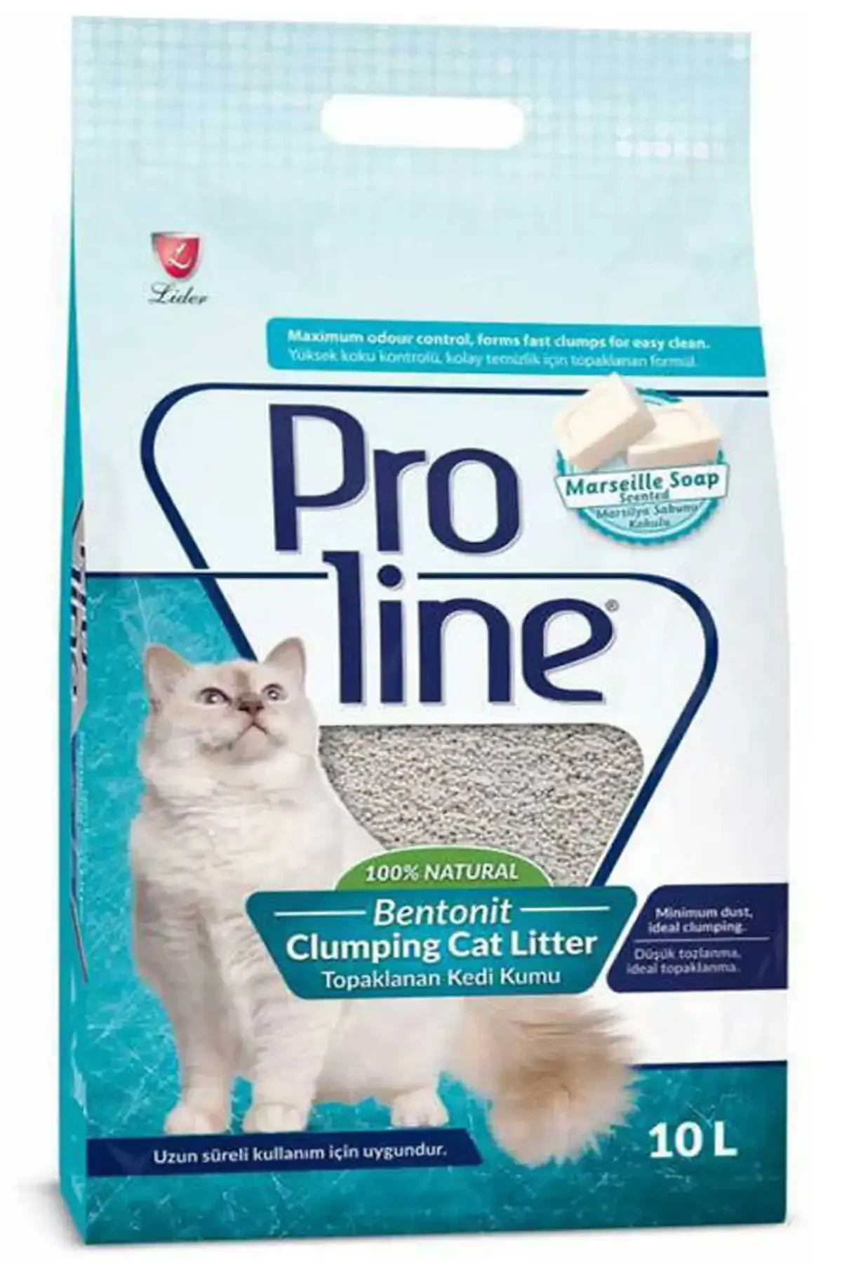 Proline Marsilya Sabunlu Bentonit Kedi Kumu 10lt - Thumbnail