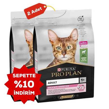 Pro Plan Delicate Kuzu Etli Yetişkin Kedi Maması 2li Paket (3kg+3kg) - Thumbnail