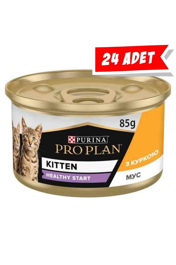 Pro Plan Kitten Tavuklu Yavru Kedi Konservesi 85gr (24 Adet)