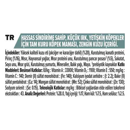 Pro Plan Kuzu Etli Küçük Irk Hassas Sindirim Köpek Maması 7kg - Thumbnail (2)