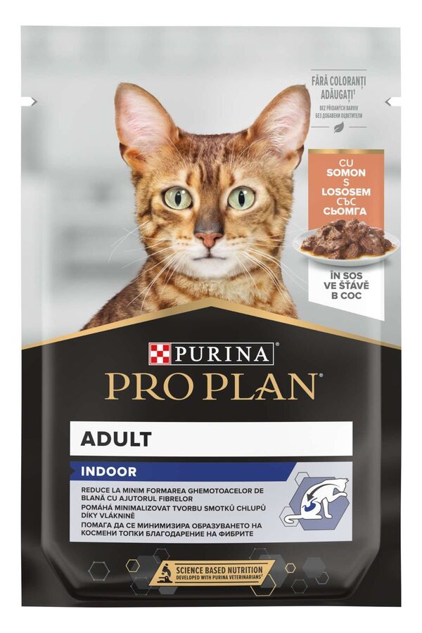 ProPlan Pouch Indoor Sos İçinde Somonlu Yetişkin Kedi Konservesi 85gr