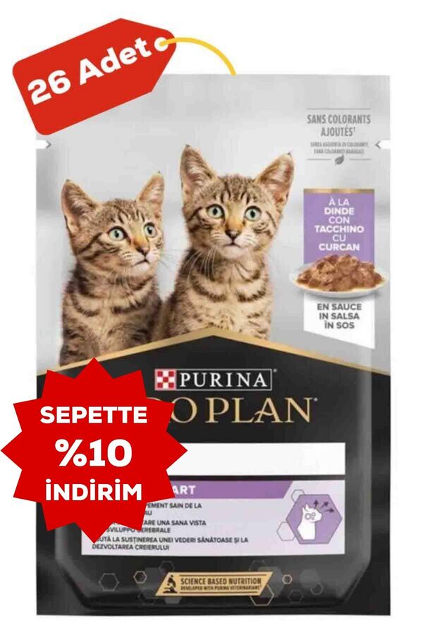 Pro Plan Pouch Sos İçinde Hindili Yavru Kedi Konservesi 26x85gr 26lı