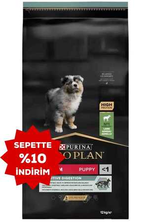 Pro Plan Puppy Kuzu Etli Orta Irk Hassas Mideli Yavru Köpek Maması 12kg