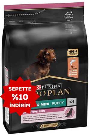 Pro Plan Puppy Somonlu Küçük Irk Hassas Derili Yavru Köpek Maması 3kg